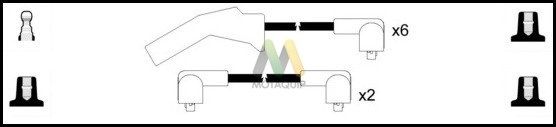 MOTAQUIP Комплект проводов зажигания LDRL1704