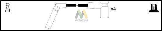 MOTAQUIP Комплект проводов зажигания LDRL826