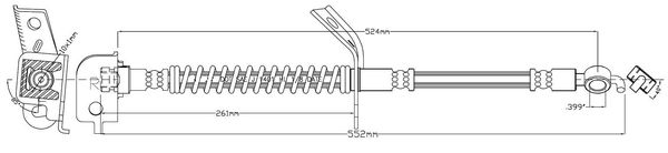 MOTAQUIP Тормозной шланг LVBH1486