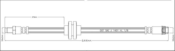 MOTAQUIP Тормозной шланг LVBH1554