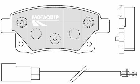 MOTAQUIP Комплект тормозных колодок, дисковый тормоз LVXL1303