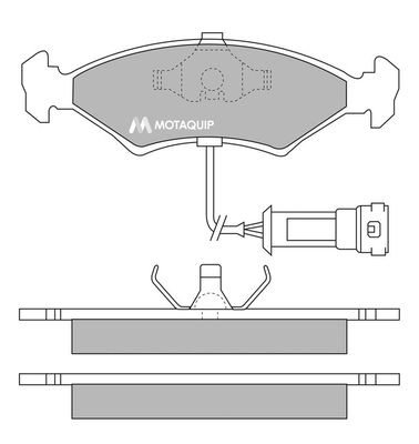 MOTAQUIP Комплект тормозных колодок, дисковый тормоз LVXL275