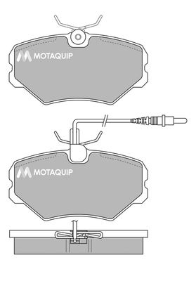 MOTAQUIP Комплект тормозных колодок, дисковый тормоз LVXL305