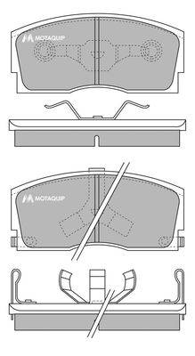 MOTAQUIP Комплект тормозных колодок, дисковый тормоз LVXL542