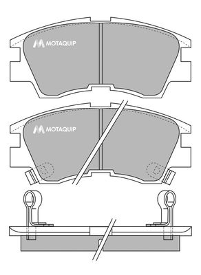 MOTAQUIP Комплект тормозных колодок, дисковый тормоз LVXL588