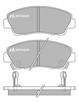 MOTAQUIP Комплект тормозных колодок, дисковый тормоз LVXL607