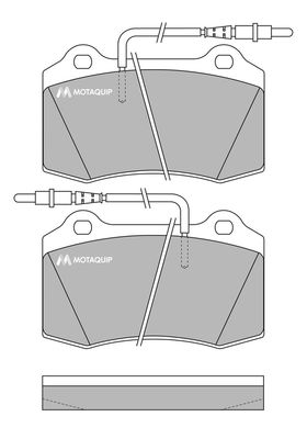 MOTAQUIP Комплект тормозных колодок, дисковый тормоз LVXL983