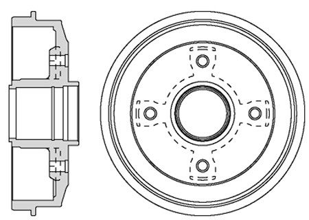 MOTAQUIP Тормозной барабан VBD630