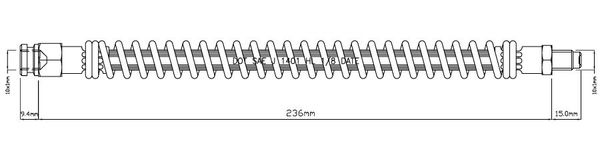 MOTAQUIP Тормозной шланг VBH1001