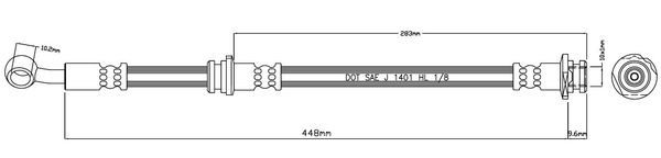 MOTAQUIP Тормозной шланг VBH1018