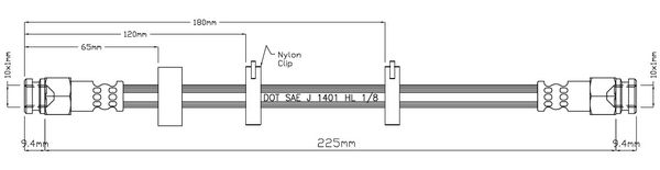 MOTAQUIP Тормозной шланг VBH1021