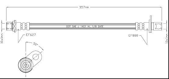 MOTAQUIP Тормозной шланг VBH1043