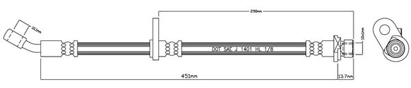 MOTAQUIP Тормозной шланг VBH1064