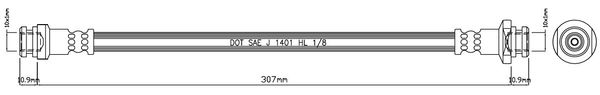 MOTAQUIP Тормозной шланг VBH1078