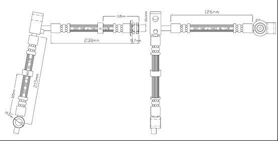 MOTAQUIP Тормозной шланг VBH1129