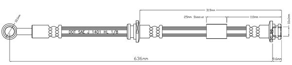 MOTAQUIP Тормозной шланг VBH1146