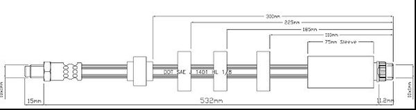 MOTAQUIP Тормозной шланг VBH1165