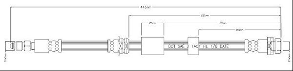 MOTAQUIP Тормозной шланг VBH1230