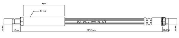 MOTAQUIP Тормозной шланг VBH218