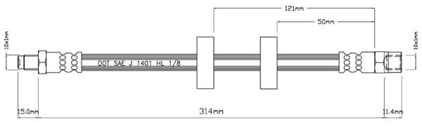 MOTAQUIP Тормозной шланг VBH387