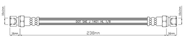 MOTAQUIP Тормозной шланг VBH484