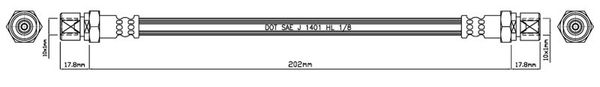 MOTAQUIP Тормозной шланг VBH586