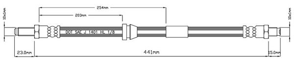 MOTAQUIP Тормозной шланг VBH740