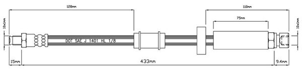 MOTAQUIP Тормозной шланг VBH761