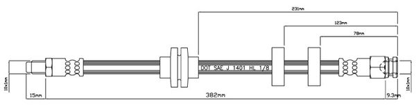 MOTAQUIP Тормозной шланг VBH846