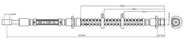 MOTAQUIP Тормозной шланг VBJ223