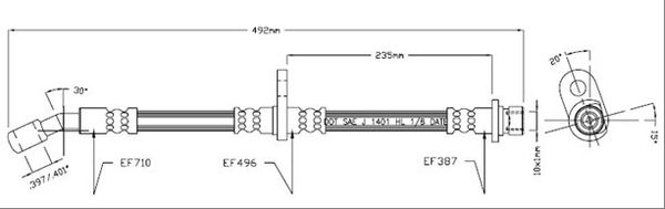 MOTAQUIP Тормозной шланг VBJ480