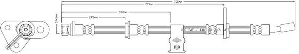 MOTAQUIP Тормозной шланг VBJ487