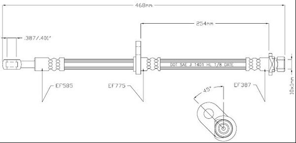 MOTAQUIP Тормозной шланг VBJ517