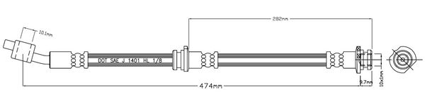 MOTAQUIP Тормозной шланг VBJ631