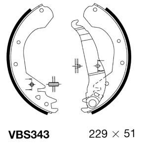 MOTAQUIP Bremžu loku komplekts VBS343