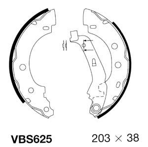 MOTAQUIP Комплект тормозных колодок VBS625