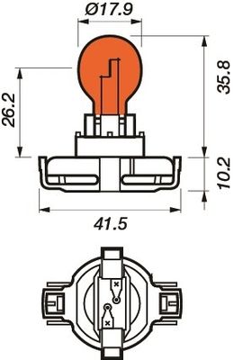 MOTAQUIP Лампа накаливания, фонарь указателя поворота VBU12190