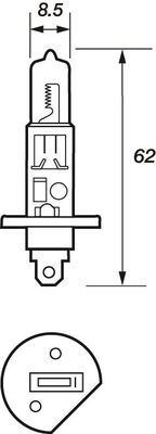 MOTAQUIP Лампа накаливания, противотуманная фара VBU466