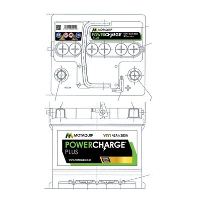 MOTAQUIP Startera akumulatoru baterija VBY1