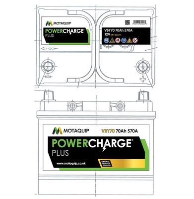 MOTAQUIP Стартерная аккумуляторная батарея VBY70