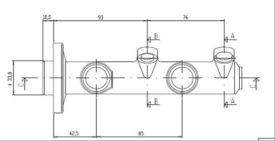 MOTAQUIP Galvenais bremžu cilindrs VMC103