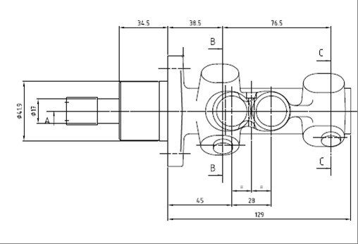 MOTAQUIP Главный тормозной цилиндр VMC142