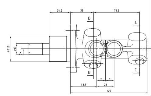 MOTAQUIP Главный тормозной цилиндр VMC144