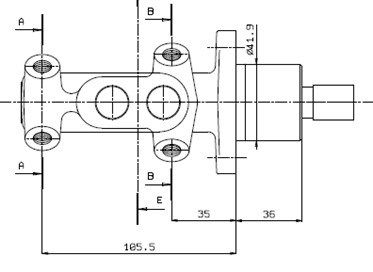 MOTAQUIP Главный тормозной цилиндр VMC164