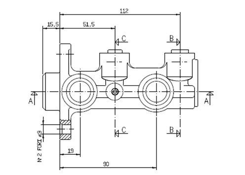 MOTAQUIP Главный тормозной цилиндр VMC184