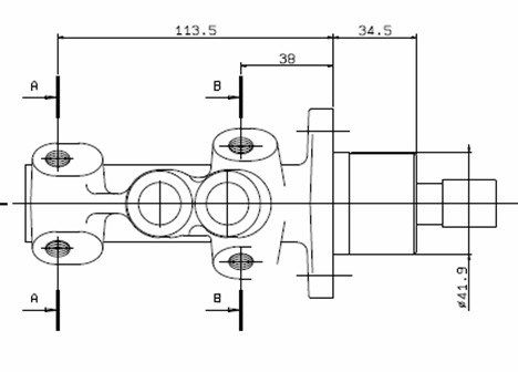 MOTAQUIP Главный тормозной цилиндр VMC193