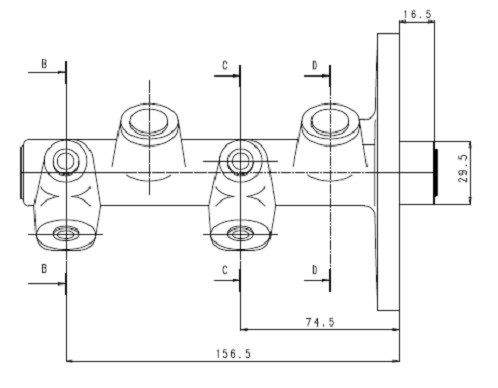 MOTAQUIP Главный тормозной цилиндр VMC210