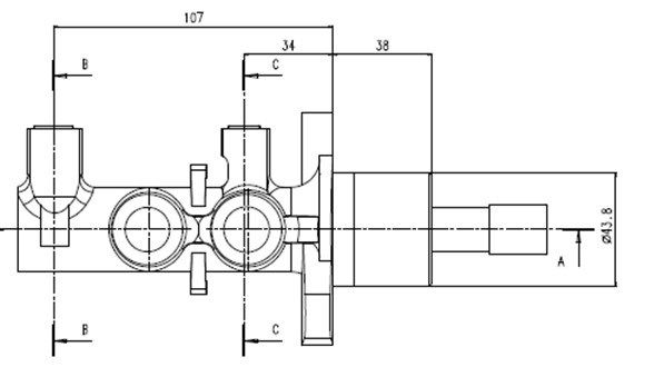 MOTAQUIP Главный тормозной цилиндр VMC221