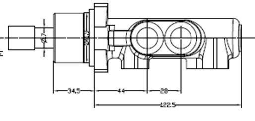 MOTAQUIP Galvenais bremžu cilindrs VMC233