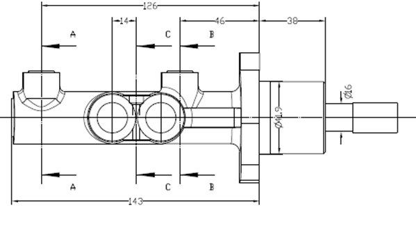 MOTAQUIP Главный тормозной цилиндр VMC244